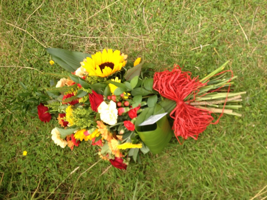 Beautiful funeral flower arrangements at Respect
