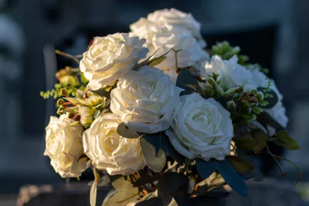 Flower arrangements for funeral at Respect funeral services.